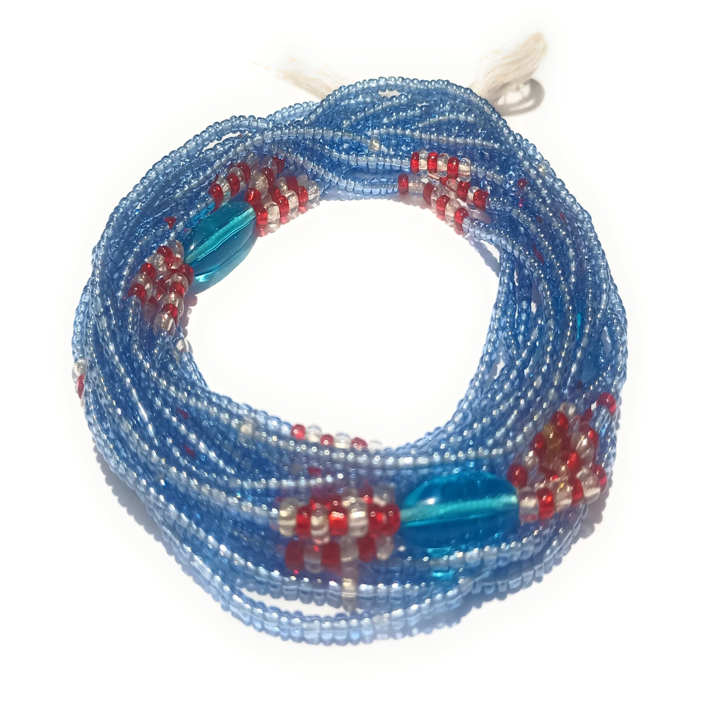 3-in-1 Blue Waist Bead Strands - Variety of Shades