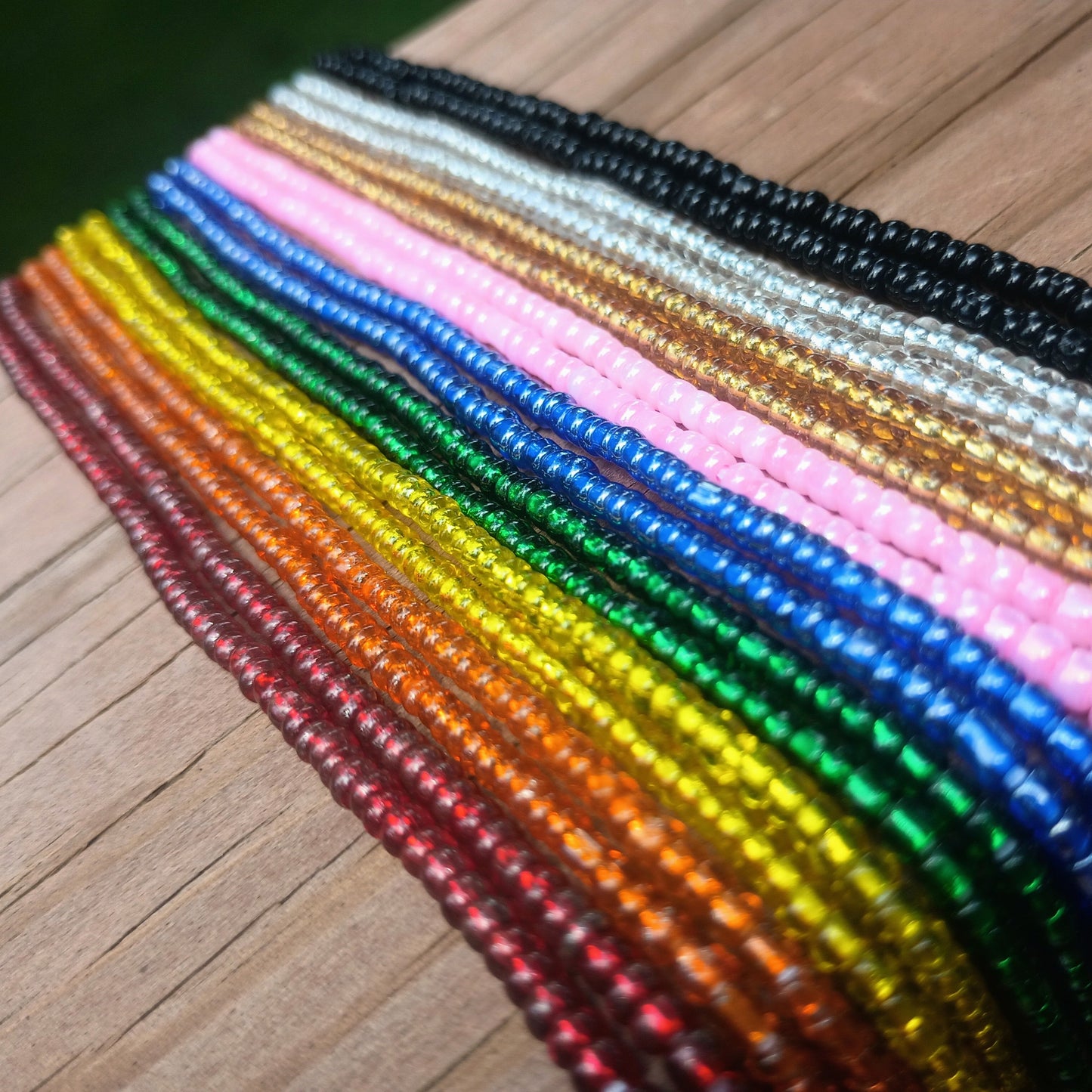 Glossy Waist Beads, 42-Inch Tie-On Strand