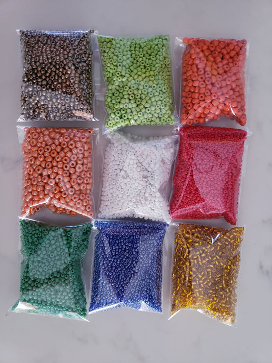 1.5 oz (42grams) loose glass seed beads