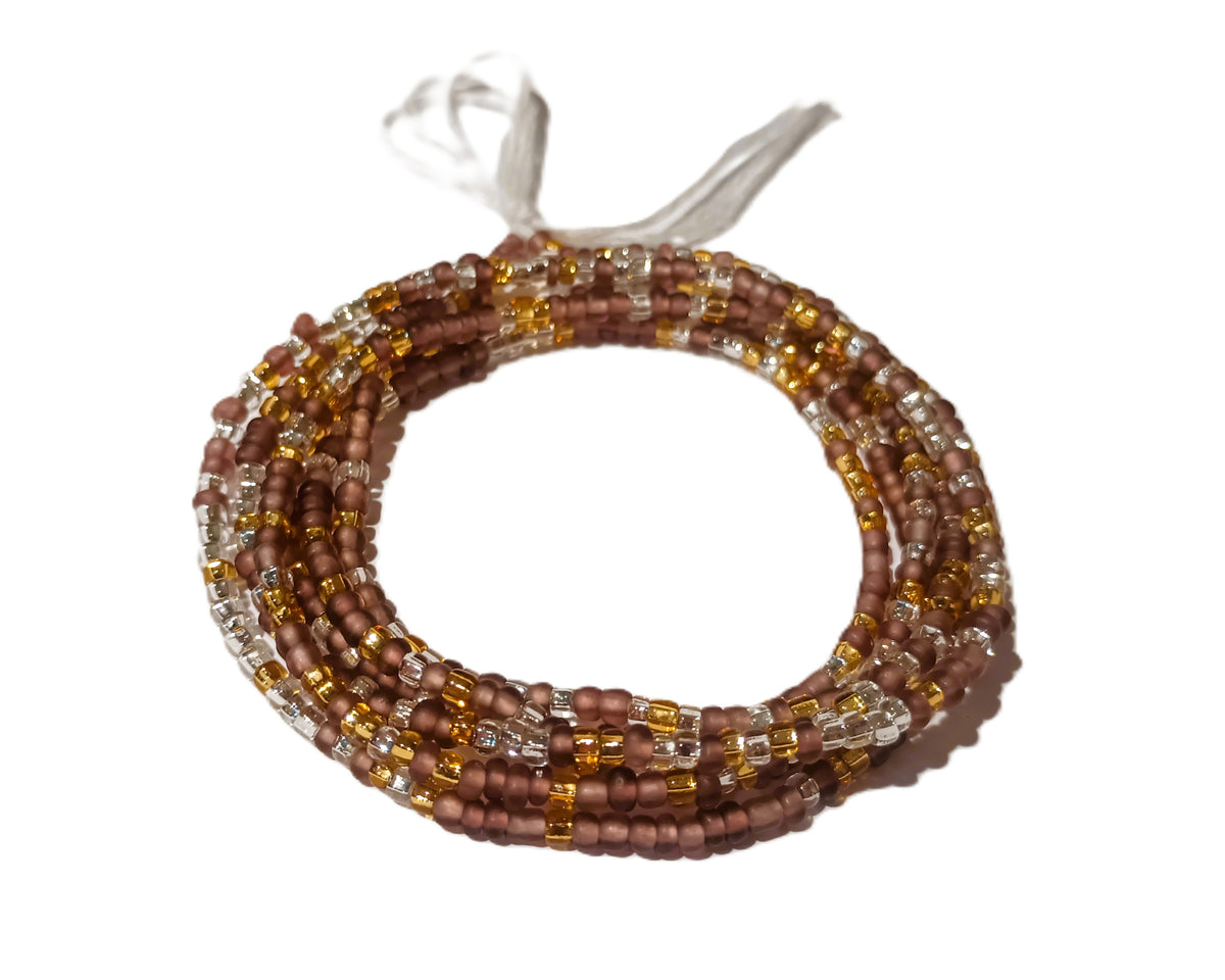 Multicolor Waist Beads, 45-Inch Tie-On Strand