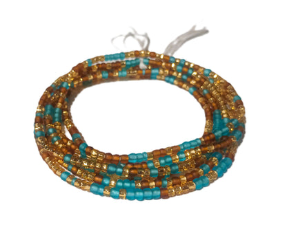Multicolor Waist Beads, 45-Inch Tie-On Strand