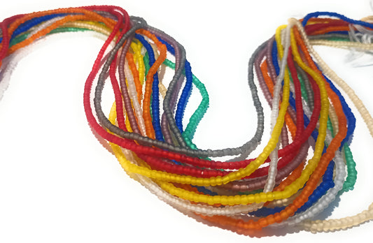 Frosted Waist Beads, 42-Inch Tie-On Strand
