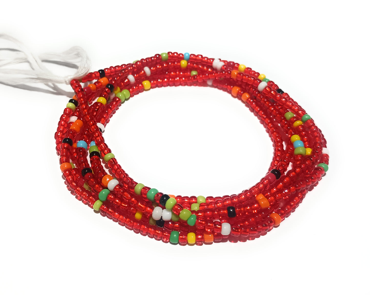 Colorful Waist Beads, 44-Inch Tie-On Strand