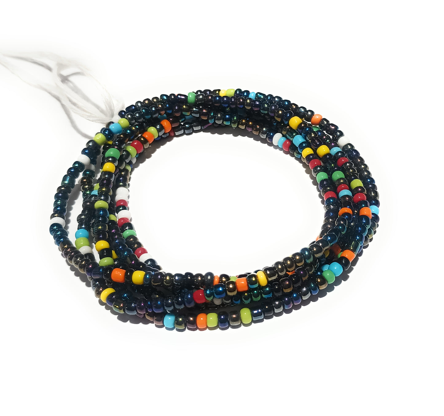Colorful Waist Beads, 44-Inch Tie-On Strand