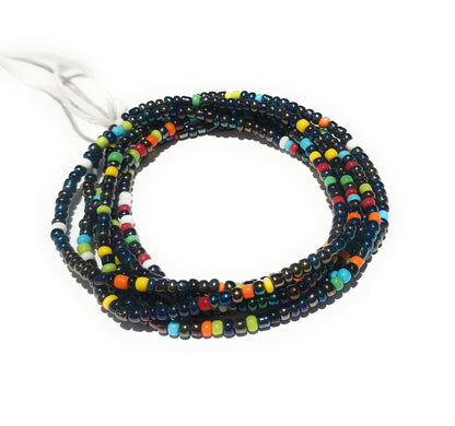 Colorful Waist Beads, 44-Inch Tie-On Strand