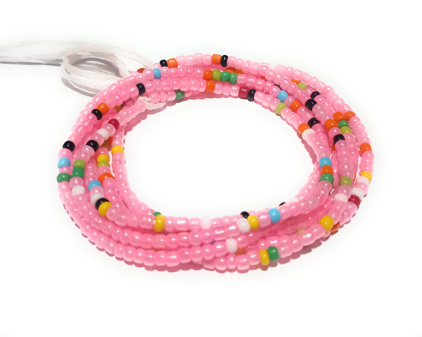 Colorful Waist Beads, 44-Inch Tie-On Strand