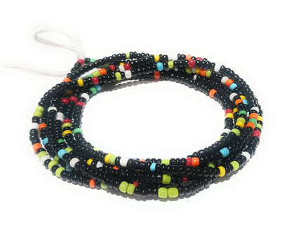 Colorful Waist Beads, 44-Inch Tie-On Strand