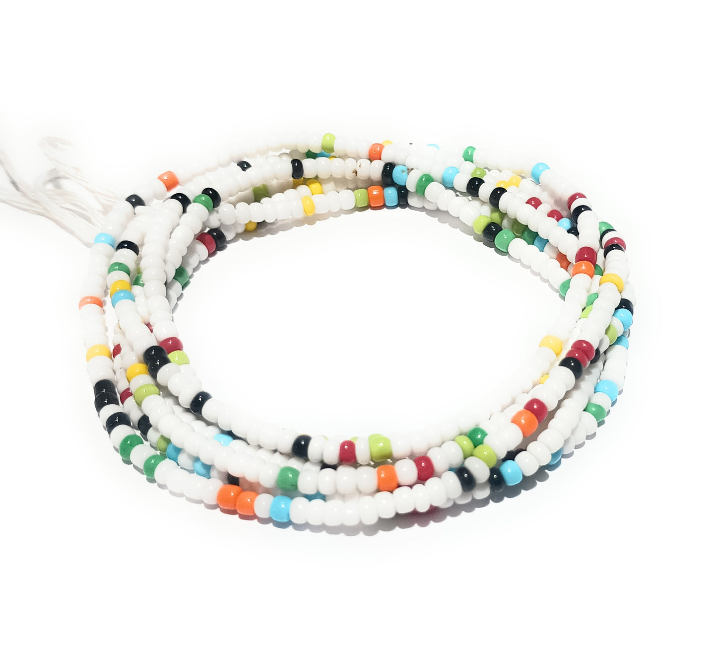 Colorful Waist Beads, 44-Inch Tie-On Strand