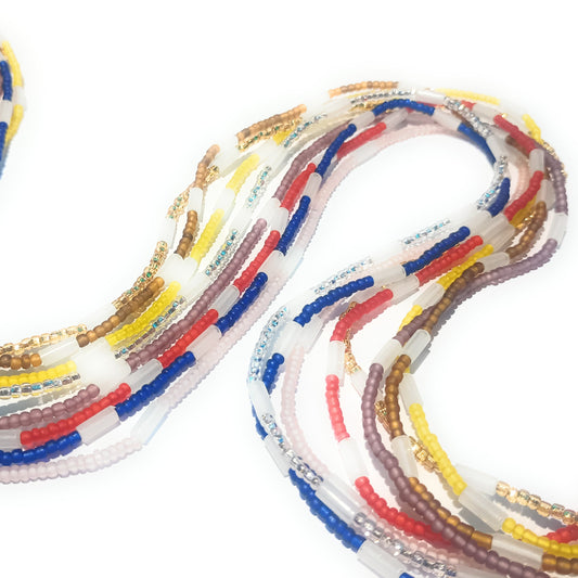 Colorful Glow-in-the-Dark Waist Beads, 44-Inch Tie-On Strand