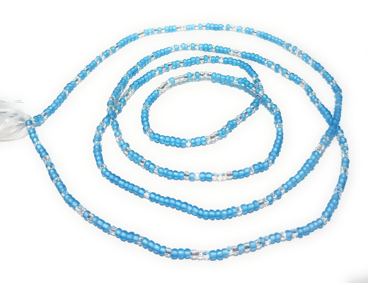 Multicolor Clear Variety Waist Beads, 44-Inch Tie-On Strand