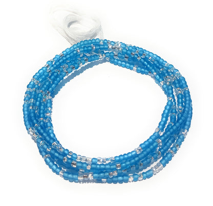Multicolor Clear Variety Waist Beads, 44-Inch Tie-On Strand
