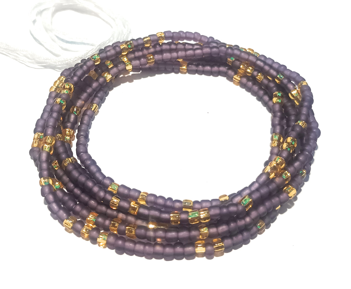 Multicolor Gold Variety Waist Beads, 44-Inch Tie-On Strand