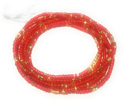 Multicolor Gold Variety Waist Beads, 44-Inch Tie-On Strand
