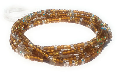 Triple Multicolor Waist Beads, 44-Inch Tie-On Strand