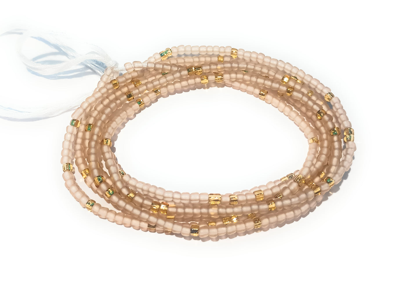 Multicolor Gold Variety Waist Beads, 44-Inch Tie-On Strand