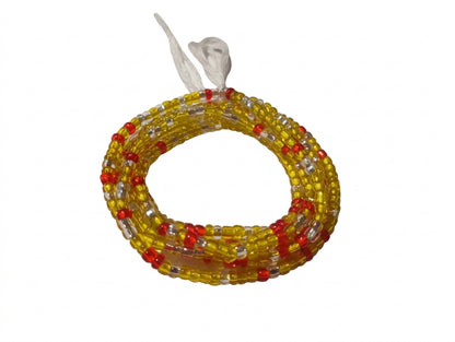 Multicolor Waist Beads, 45-Inch Tie-On Strand