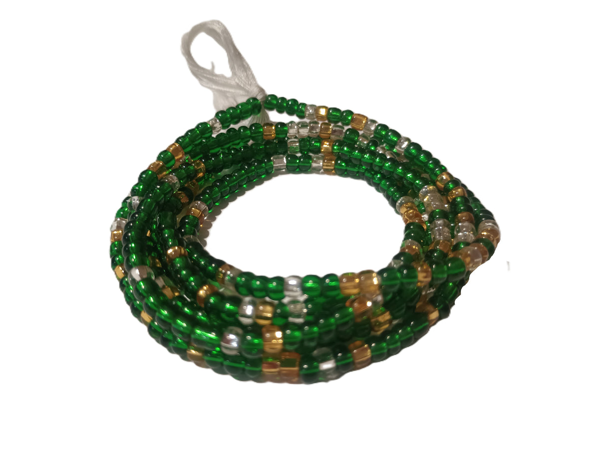 Multicolor Waist Beads, 45-Inch Tie-On Strand