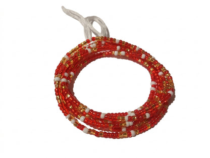Multicolor Waist Beads, 45-Inch Tie-On Strand