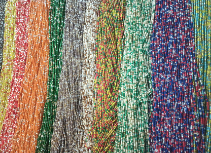 Multicolor Waist Beads, 45-Inch Tie-On Strand