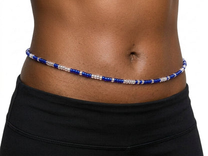 Colorful Authentic Tie-on 3MM Glass Waist Beads, 45-Inch Strand