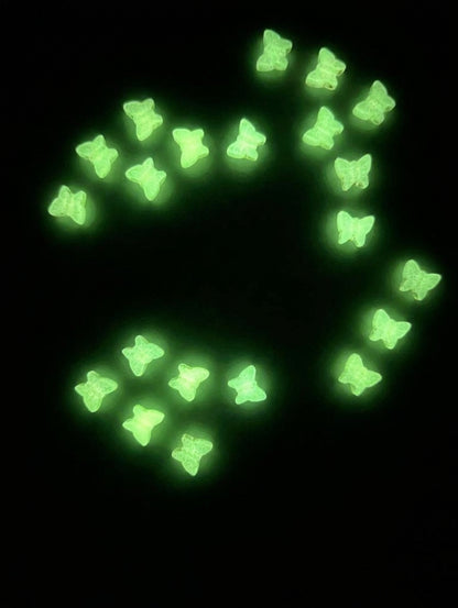 Glow-in-the-Heart and Butterfly Waist Beards, Traditional Tie-On 45-Inch Strand, Multicolor Diamond and Gold Glass Beads