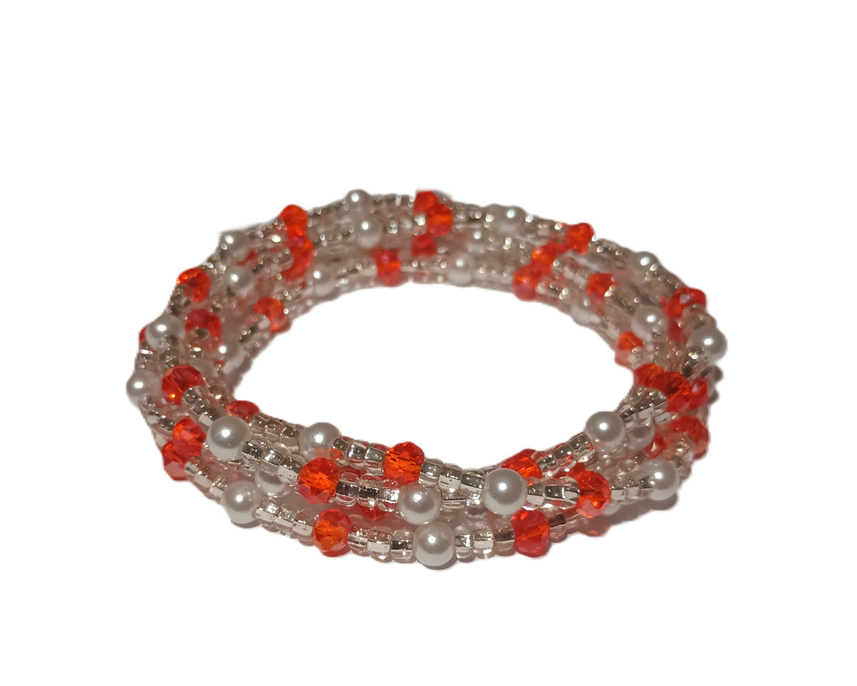 Pearl Waist Beads, Tie-on Traditional Styles, 45 Inches of Glass Beads