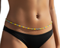 Triple Multicolor Waist Beads, 44-Inch Tie-On Strand