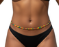 Triple Multicolor Waist Beads, 44-Inch Tie-On Strand