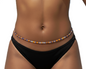 Triple Multicolor Waist Beads, 44-Inch Tie-On Strand