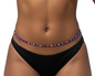 Triple Multicolor Waist Beads, 44-Inch Tie-On Strand