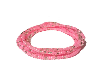 Colorful Authentic Tie-on Glass Waist Beads, 45-Inch Strand