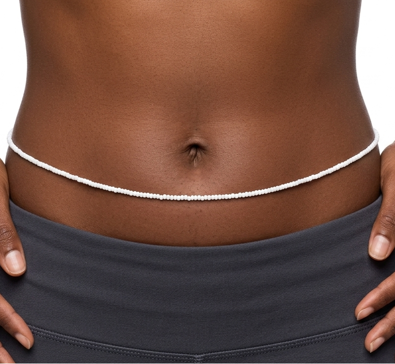 Glossy Waist Beads, 42-Inch Tie-On Strand