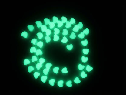Glowing Heart Waist Beads, Tie-On 45-Inch Strand