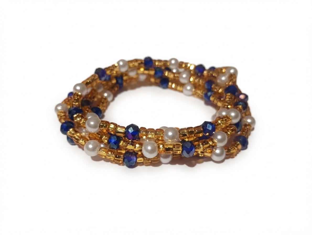 Pearl Waist Beads, Tie-on Traditional Styles, 45 Inches of Glass Beads