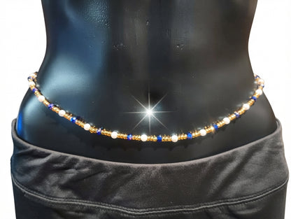 Pearl Waist Beads, Tie-on Traditional Styles, 45 Inches of Glass Beads