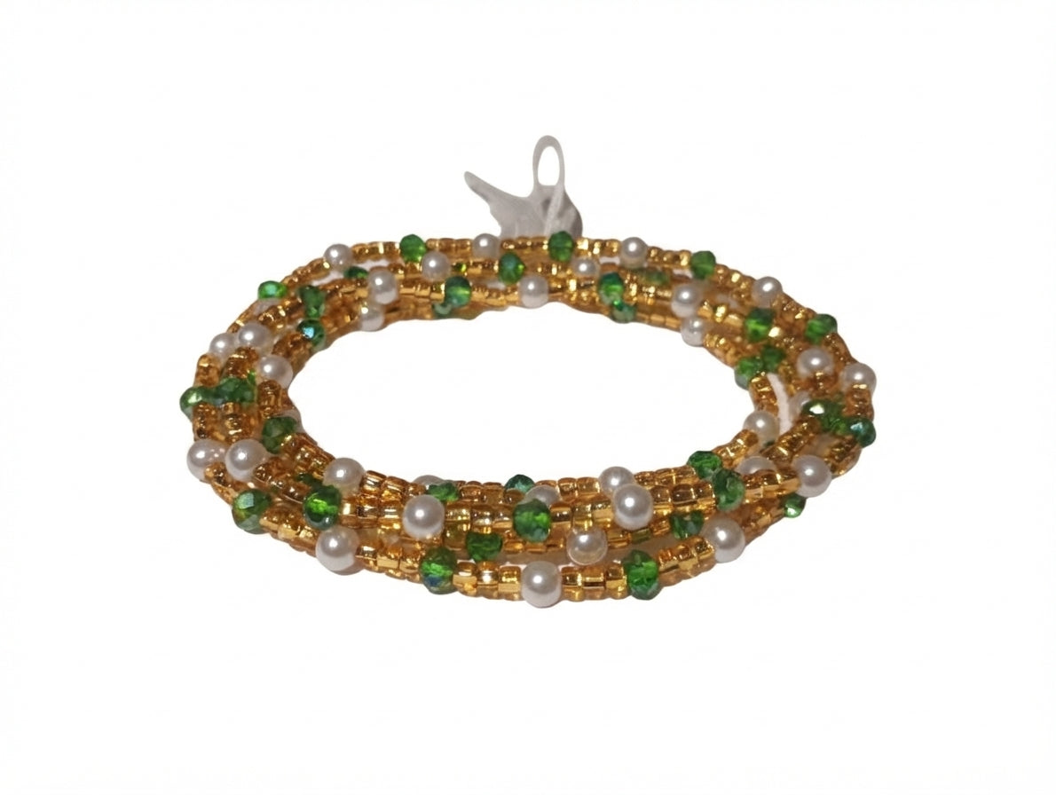 Pearl Waist Beads, Tie-on Traditional Styles, 45 Inches of Glass Beads