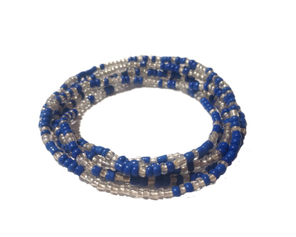 Colorful Authentic Tie-on Glass Waist Beads, 45-Inch Strand