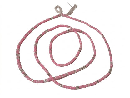 Colorful Authentic Tie-on 3MM Glass Waist Beads, 45-Inch Strand